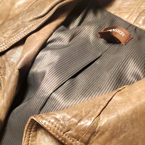 XS DARK GREY DANIER LEATHER JACKET! - Picture 2 of 6